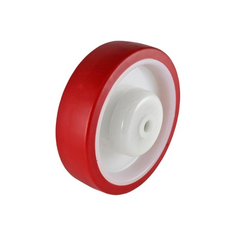 EASYROLL WHEEL 125MM RED URETHANE PREC BRG BRG 10MM 